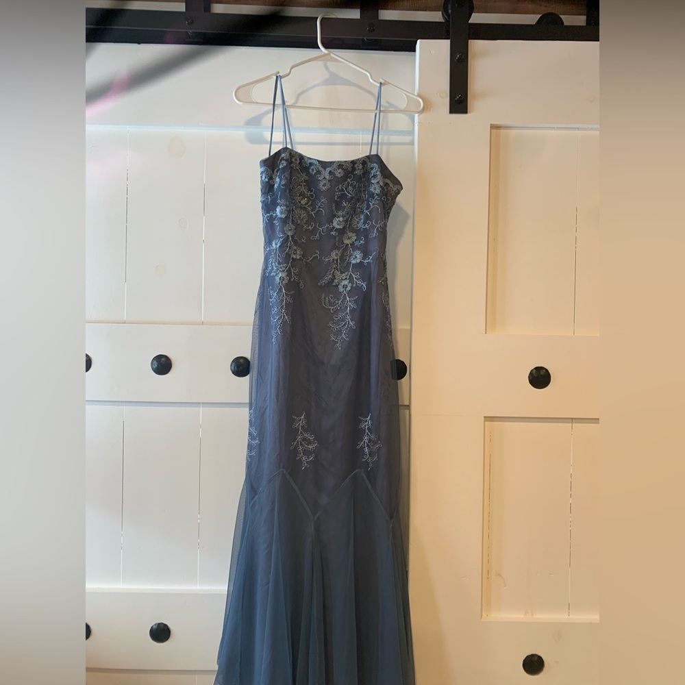 Vintage Prom Dress Smoky Blue
